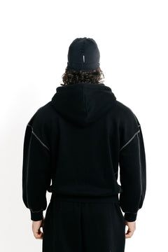 Black zip hoodie F001